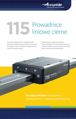 Accuride Prowadnice liniowe cierne 115