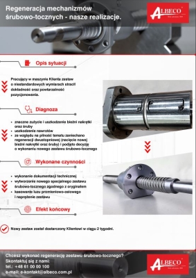 Case study 1 - Albeco Regeneracja mechanizmów śrubowo tocznych