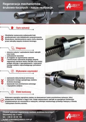 Case study 4 - Albeco Regeneracja mechanizmów śrubowo tocznych