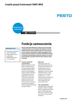 Czujnik pozycji krańcowych SDBT-MSX FESTO