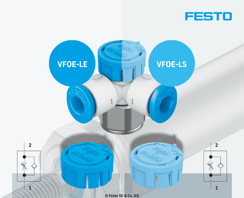 One-way flow control valve VFOE