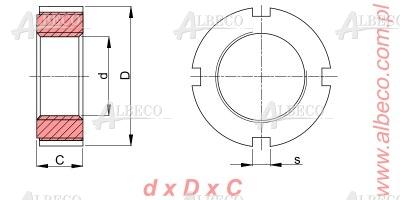 Nakrętka rowkowa DIN 1804, M24x1,5, stal, 17H, bez pokrycia