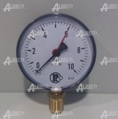 Manometr radialny G1/2R, 100mm, 0-10bar