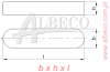 Wpust 20x12x1000-A4 DIN 6880 NIRO